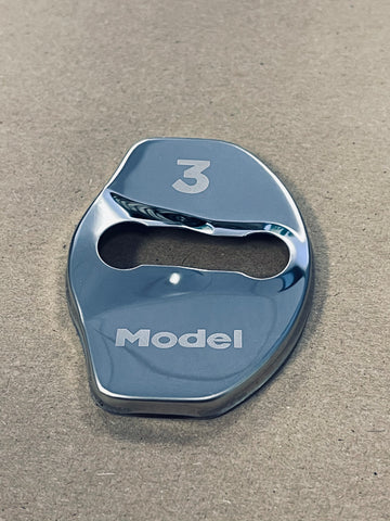 Car Door Lock Latch Cover set of 4 - Model 3 Model Y